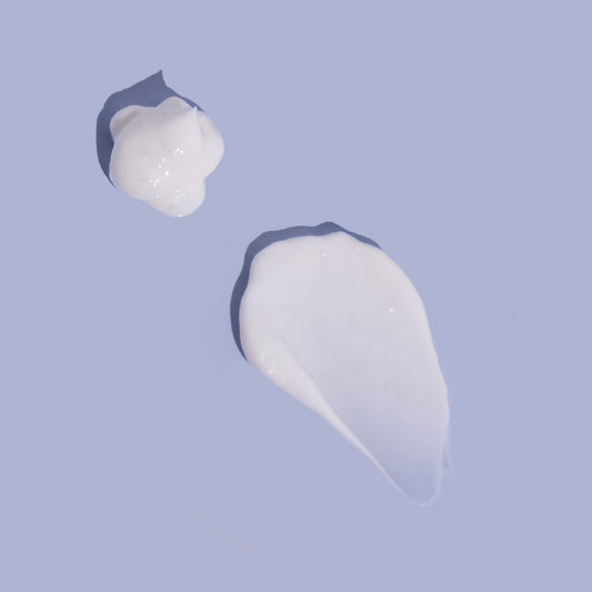 MooGoo Quick Absorb Lotion formula swatch, creamy lightweight texture designed to absorb fast and hydrate dry, sensitive and delicate skin